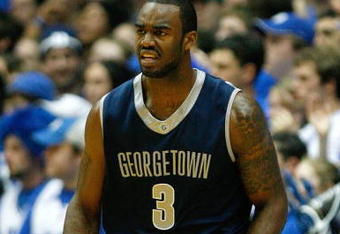 DURHAM, NC - JANUARY 17:  DaJuan Summers #3 of the Georgetown Hoyas looks on during the game against the Duke Blue Devils on January 17, 2009 at Cameron Indoor Stadium in Durham, North Carolina.  The Blue Devils defeated the Hoyas 76-67. (Photo by Kevin C. Cox/Getty Images)