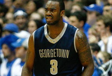 DURHAM, NC - JANUARY 17:  DaJuan Summers #3 of the Georgetown Hoyas looks on during the game against the Duke Blue Devils on January 17, 2009 at Cameron Indoor Stadium in Durham, North Carolina.  The Blue Devils defeated the Hoyas 76-67. (Photo by Kevin C. Cox/Getty Images)