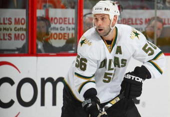 PHILADELPHIA - NOVEMBER 24:  Sergei Zubov #56 of the Dallas Stars skates against the Phildelphia Flyers on November 24, 2008 at the Wachovia Center in Philadelphia, Pennsylvania.  (Photo by Bruce Bennett/Getty Images)