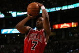 BOSTON - APRIL 20:  Ben Gordon #7 of the Chicago Bulls takes a shot in the second half against the Boston Celtics in Game Two of the Eastern Conference Quarterfinals during the 2009 NBA Playoffs at TD Banknorth Garden on April 20, 2009 in Boston, Massachusetts. The Boston Celtics defeated the Chicago Bulls 118-115. NOTE TO USER: User expressly acknowledges and agrees that, by downloading and or using this photograph, User is consenting to the terms and conditions of the Getty Images License Agreement. (Photo by Elsa/Getty Images)