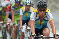 ANDORRA - JULY 10:  Lance Armstrong of the USA and Team Astana in action during stage seven of the 2009 Tour de France from Barcelona to Andorra, on July 10, 2009 in Andorra.  (Photo by Bryn Lennon/Getty Images)