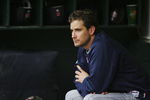 OAKLAND, CA - OCTOBER 06:  Brad Radke #22 of the Minnesota Twins pitches looks on after being relieved during game three of the American League Division Series against the Oakland Athletics at McAfee Coliseum on October 6, 2006 in Oakland, California.  (Photo by Jed Jacobsohn/Getty Images)