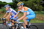BARCELONA, SPAIN - JULY 09:  Stephane Auge (L) of France and team Cofidis, Sylvain Chavanel (C) of France and team Quick Step and David Millar of Great Britain and team Garmin - Slipstream ride in a break away group during stage six of the 2009 Tour de France from Girona to Barcelona on July 9, 2009 in Barcelona, Spain.  (Photo by Jasper Juinen/Getty Images)