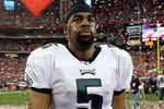 GLENDALE, AZ - JANUARY 18:  Quarterback Donovan McNabb #5 of the Phildelphia Eagles walks off the field after losing to the Arizona Cardinals during the NFC championship game on January 18, 2009 at University of Phoenix Stadium in Glendale, Arizona. The Cardinals defeated the Eagles 32-25 to advance to the Super Bowl.  (Photo by Jed Jacobsohn/Getty Images)
