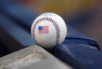 ATLANTA - SEPTEMBER 11:  Detail of the commemorative baseball used in the second game of a MLB double-header between the Atlanta Braves and the New York Mets on September 11, 2002 at Turner Field in Atlanta, Georgia.  The Mets shut out the Braves 5-0.  (Photo by Jamie Squire/Getty Images) 