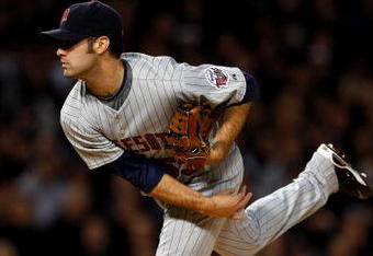 CHICAGO - SEPTEMBER 30:  Nick Blackburn #53 of the Minnesota Twins throws a pitch against the Chicago White Sox during the American League Central Division Tiebreaker game at U.S. Cellular Field on September 30, 2008 in Chicago, Illinois.  (Photo by Jamie Squire/Getty Images)