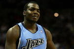 SAN ANTONIO - MAY 20:  Paul Milsap #24 of the Utah Jazz smiles against the San Antonio Spurs in Game One of the Western Conference Finals during the 2007 NBA Playoffs at AT&T Center on May 20, 2007 in San Antonio, Texas. NOTE TO USER: User expressly acknowledges and agrees that, by downloading and or using this photograph, User is consenting to the terms and conditions of the Getty Images License Agreement.  (Photo by Lisa Blumenfeld/Getty Images)