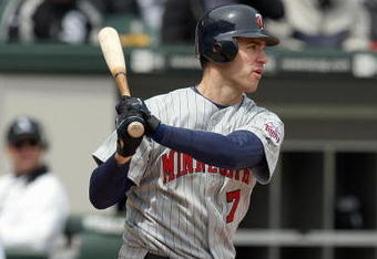 CHICAGO - MAY 08: Joe Mauer #7 of the Minnesota Twins swings at a pitch during the game against the Chicago White Sox on May 8, 2008 at U.S. Cellular Field in Chicago, Illinois. (Photo by Jonathan Daniel/Getty Images) 