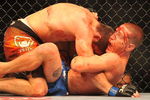 LAS VEGAS - JULY 11:  (Top) Jim Miller battles Mac Danzig during their lightweight bout during UFC 100 on July 11, 2009 in Las Vegas, Nevada. Miller defeated Danzig by unanimous decision.  (Photo by Jon Kopaloff/Getty Images)