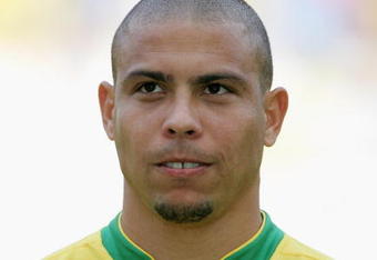 GENEVA - JUNE 04:  Ronaldo of Brazil before the international friendly match between Brazil and New Zealand at the Stadium de Geneva on June 4, 2006 in Geneva, Switzerland.  (Photo by Stuart Franklin/Getty Images)