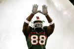 MIAMI - NOVEMBER 13:  Tight end Chris Zellner #88 of the Miami Hurricanes runs out of the tunnel during introductions prior to taking on the Virginia Tech Hokies at Dolphin Stadium on November 13, 2008 in Miami, Florida.  (Photo by Doug Benc/Getty Images)