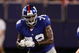 EAST RUTHERFORD, NJ - AUGUST 11:  Guy Whimper #79 of the New York Giants lines up against the Carolina Panthers on August 11, 2007 at Giants Stadium in East Rutherford, New Jersey. (Photo by Jim McIsaac/Getty Images) 
