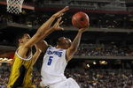 GLENDALE, AZ - MARCH 26:  Guard Antonio Anderson #5 of the Memphis Tigers takes a shot against the Missouri Tigers in the Sweet 16 of the NCAA Division I Men's Basketball Tournament at the University of Phoenix Stadium on March 26, 2009 in Glendale, Arizona.  (Photo by Ronald Martinez/Getty Images)