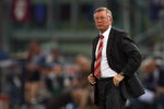 ROME - MAY 27:  Sir Alex Ferguson manager of Manchester United looks on during the UEFA Champions League Final match between Barcelona and Manchester United at the Stadio Olimpico on May 27, 2009 in Rome, Italy.  (Photo by Alex Livesey/Getty Images)