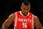 LOS ANGELES, CA - MAY 17:  Ron Artest #96 of the Houston Rockets looks down in the first quarter against the Los Angeles Lakers in Game Seven of the Western Conference Semifinals during the 2009 NBA Playoffs at Staples Center on May 17, 2009 in Los Angeles, California. NOTE TO USER: User expressly acknowledges and agrees that, by downloading and or using this photograph, User is consenting to the terms and conditions of the Getty Images License Agreement.  (Photo by Stephen Dunn/Getty Images)