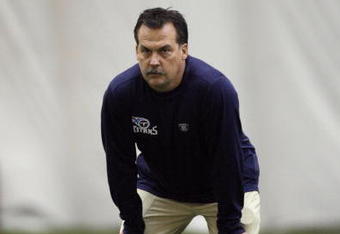 NASHVILLE, TN - MAY 1: Jeff Fisher, head coach of the Tennessee Titans watches the action during the Tennessee Titans Minicamp on May 1, 2009 at Baptist Sports Park in Nashville, Tennessee. (Photo by Joe Murphy/Getty Images)