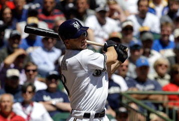 MILWAUKEE - MAY 14: Ryan Braun #8 of the Milwaukee Brewers swings at the ball against the Florida Marlins on May 14, 2009 at Miller Park in Milwaukee, Wisconsin. The Brewers defeated the Marlins 5-3. (Photo by Jonathan Daniel/Getty Images)