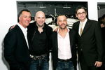 LONDON - JANUARY 17:  (UK TABLOID NEWSPAPERS OUT) (L-R) Brothers and co-owners of the Ultimate Fighting Championship Frank (L) and Lorenzo Fertitta (2nd R), UFC president Dana White (2nd L) and photographer Kevin Lynch attend the 'Octagon' private view at Hamilton's gallery on January 17, 2007 in London, England.  The exhibition showcases work by Lynch documenting the world of Ultimate Fighter Championship (UFC) events.  (Photo by Claire Greenway/Getty Images)