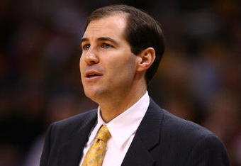 OKLAHOMA CITY - MARCH 14:  Head coach Scott Drew of the Baylor Bears during the Phillips 66 Big 12 Men's Basketball Championship finals at the Ford Center March 14, 2009 in Oklahoma City, Oklahoma.  (Photo by Ronald Martinez/Getty Images)