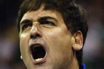 SAN ANTONIO - MAY 7:  Dallas Mavericks owner, Mark Cuban, shouts at the referees as his team plays the San Antonio Spurs in game one of the Western Conference Semifinals during the 2006 NBA Playoffs on May 7, 2006 at the AT&T Center in San Antonio, Texas.  NOTE TO USER:  User expressly acknowledges and agrees that, by downloading and or using this photograph, User is consenting to the terms and conditions of the Getty Images License Agreement.  (Photo by Stephen Dunn /Getty Images)