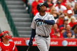 ANAHEIM, CA - MAY 31:  Ken Griffey Jr. #24 of the Seattle Mariners bats against the Los Angeles Angels of Anaheim at Angel Stadium on May 31, 2009 in Anaheim, California.  (Photo by Jeff Gross/Getty Images)