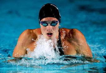 INDIANAPOLIS - JULY 11: Eric Shanteau swims en route to winning the men's 200 mter breaskstroke final on Day Five of the 2009 ConocoPhillips Nationals Championships & World Championship Trials on July 11, 2009 at the Indiana University Natatorium in Indianapolis, Indiana. (Photo by Ezra Shaw/Getty Images)