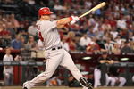 PHOENIX - JUNE 27:  Mike Napoli #44 of the Los Angeles Angels of Anaheim bats against the Arizona Diamondbacks during the major league baseball game at Chase Field on June 27, 2009 in Phoenix, Arizona. The Angels defeated the Diamondbacks 2-1. (Photo by Christian Petersen/Getty Images)