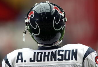GLENDALE, AZ - AUGUST 18:  Wide receiver Andre Johnson #80 of the Houston Texans warms up for their NFL preseason game with the Arizona Cardinals at University of Phoenix Stadium August 18, 2007 in Glendale, Arizona.  The Texans won 33-20. (Photo by Stephen Dunn/Getty Images)