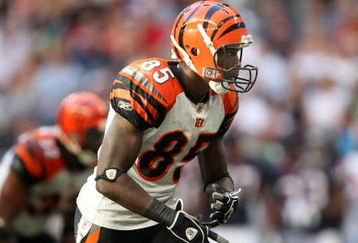 HOUSTON - OCTOBER 26:  Wide receiver Chad Johnson #85 of the Cincinnati Bengals sets on the line of scrimmage against the Houston Texans on October 26, 2008 at Reliant Stadium in Houston, Texas.  (Photo by Stephen Dunn/Getty Images)