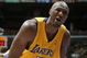 LOS ANGELES - DECEMBER 8:  Lamar Odom #7 of the Los Angeles Lakers gets emotional during the game against the Phoenix Suns during the game at Staples Center on December 8, 2004 in Los Angeles, California.  The Suns won 113-110.  NOTE TO USER: User expressly acknowledges and agrees that, by downloading and/or using this Photograph, user is consenting to the terms and conditions of the Getty Images License Agreement. (Photo by Jeff Gross/Getty Images)