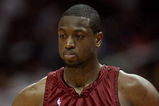 ATLANTA - MAY 03:  Dwyane Wade #3 of the Miami Heat reacts late in the fourth quarter while taking on the Atlanta Hawks during Game Seven of the Eastern Conference Quarterfinals at Philips Arena on May 3, 2009 in Atlanta, Georgia. The Hawks defeated the Heat 91-78. NOTE TO USER: User expressly acknowledges and agrees that, by downloading and/or using this Photograph, user is consenting to the terms and conditions of the Getty Images License Agreement.  (Photo by Doug Benc/Getty Images)