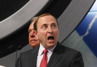 MONTREAL, QC - JUNE 26: Gary Bettman of the NHL photographed during the first round of the 2009 NHL Entry Draft at the Bell Centre on June 26, 2009 in Montreal, Quebec, Canada. (Photo by Bruce Bennett/Getty Images)