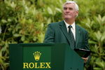 STRAFFAN, IRELAND - JULY 2 :  The starter Ivor Robson stands on the first tee during the final round of the third round of The Smurfit European Open on The Palmer Course at The K Club on July 2, 2005 in Straffan, Ireland. (Photo by Andrew Redington/Getty Images)