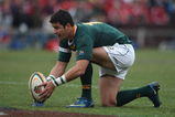 JOHANNESBURG, SOUTH AFRICA - JULY 04:  Morne Steyn of South Africa line up a kick during the Third Test match between South African and the British and Irish Lions at Ellis Park Stadium on July 4, 2009 in Johannesburg, South Africa. (Photo by David Rogers/Getty Images)