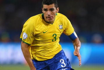 PRETORIA, SOUTH AFRICA - JUNE 21: Lucio of Brazil during the FIFA Confederations Cup match between Italy and Brazil at the Loftus Versfeld Stadium on June 21, 2009 in Pretoria, South Africa. (Photo by Alex Livesey/Getty Images)