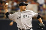 MINNEAPOLIS, MN - JULY 9:  Alferedo Aceves #91 of the New York Yankees pitches against the Minnesota Twins at Hubert H. Humphrey Metrodome on July 9, 2008 in Minneapolis, Minnesota. The Yankees defeated the Twins 6-4. (Photo by Scott Boehm/Getty Images)