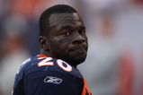 DENVER - SEPTEMBER 16:  Travis Henry #20 of the Denver Broncos on the bench as the Denver Broncos defeated the Oakland Raiders 23-20 in overtime during week two NFL action at Invesco Field at Mile High on September 16, 2007 in Denver, Colorado.  (Photo by Doug Pensinger/Getty Images)