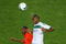 ISTANBUL, TURKEY - MAY 20:   Luiz Adriano of Shakhtar Donetsk competes for the ball with Naldo of Werder Bremen during the UEFA Cup Final between Shakhtar Donetsk and Werder Bremen at the Sukru Saracoglu Stadium on May 20, 2009 in Istanbul, Turkey.  (Photo by Ryan Pierse/Getty Images)