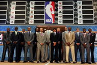 NEW YORK - JUNE 25:  The top prospects pose for a photograph prior to the 2009 NBA Draft at the Wamu Theatre at Madison Square Garden June 25, 2009 in New York City. NOTE TO USER: User expressly acknowledges and agrees that, by downloading and/or using this Photograph, User is consenting to the terms and conditions of the Getty Images License Agreement.  (Photo by Jim McIsaac/Getty Images)
