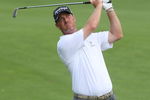 CROMWELL, CT - JUNE 27:  Tag Ridings makes an approach shot toward the 1st green during round three of the 2009 Travelers Championship at TPC River Highlands on June 27, 2009 in Cromwell, Connecticut. (Photo by Jim Rogash/Getty Images)