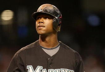 PHOENIX - JULY 10:  Hanley Ramirez #2 of the Florida Marlins walks back to the dugout after striking out against the Arizona Diamondbacks at Chase Field on July 10, 2009 in Phoenix, Arizona. The Diamondbacks defeated the Marlins 8-0.  (Photo by Christian Petersen/Getty Images)