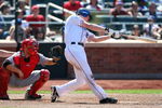 NEW YORK - JULY 12:  Daniel Murphy #28 of the New York Mets bats against the Cincinnati Reds on July 12, 2009 at Citi Field in the Flushing neighborhood of the Queens borough of New York City.  (Photo by Jim McIsaac/Getty Images)