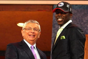 NEW YORK - JUNE 25:  NBA Commissioner David Stern poses for a photograph with the seventeenth overall draft pick by the Philadelphia 76ers,  Jrue Holiday during the 2009 NBA Draft at the Wamu Theatre at Madison Square Garden June 25, 2009 in New York City. NOTE TO USER: User expressly acknowledges and agrees that, by downloading and/or using this Photograph, User is consenting to the terms and conditions of the Getty Images License Agreement.  (Photo by Jim McIsaac/Getty Images)