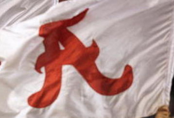 TUSCALOOSA, AL - NOVEMBER 15: The flag girls of the Alabama Crimson Tide marching band perform before the game against the Mississippi State Bulldogs at Bryant-Denny Stadium on November 15, 2008 in Tuscaloosa, Alabama. (Photo by Kevin C. Cox/Getty Images)