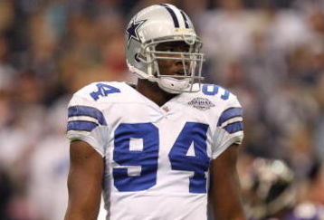IRVING, TX - DECEMBER 20:  DeMarcus Ware #94 of the Dallas Cowboys looks on during their NFL game against the Baltimore Ravens at Texas Stadium on December 20, 2008 in Irving, Texas. The Ravens defeated the Cowboys 33-24. (Photo by Ronald Martinez/Getty Images)