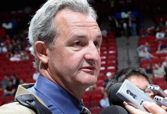 MONTREAL, QC - JUNE 27:  General Manager Darryl Sutter of the Calgary Flames speaks with the media during the 2009 NHL Entry Draft at the Bell Centre on June 27, 2009 in Montreal, Quebec, Canada. (Photo by Bruce Bennett/Getty Images) 