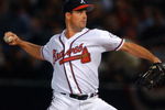 20 Oct 2001:  Greg Maddux #31 of the Atlanta Braves delivers a pitch against the Arizona Diamondbacks in the first inning of game four of the National League Champsionship Series at Turner Field in Atlanta, Georgia. DIGITAL IMAGE: Mandatory Credit: Doug Pensinger/ALLSPORT