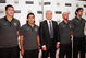 ABU DHABI, UNITED ARAB EMIRATES - JULY 16: Mark Hughes, Manchester City football club manager (C) poses with players Roque Santa Cruz (L), Carlos Tevez (2nd L), Steven Ireland (2nd R) and Gareth Barry after a Manchester City press conference at Emirates Palace on July 16, 2009 in Abu Dhabi, United Arab Emirates. (Photo by Jack Dabaghian /Getty Images for Etihad)