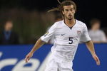 FOXBOROUGH, MA - JULY 11:  Kyle Beckerman #5 of USA battles  Haiti during 2009 CONCACAF Gold Cup competition at Gillette Stadium on July 11, 2009 in Foxborough, Massachusetts. USA and Haiti played to a 2-2 draw. (Photo by Jim Rogash/Getty Images)