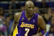 ORLANDO, FL - JUNE 14:  Lamar Odom #7 of the Los Angeles Lakers runs up court in the first half against the Orlando Magic in Game Five of the 2009 NBA Finals on June 14, 2009 at Amway Arena in Orlando, Florida.  NOTE TO USER:  User expressly acknowledges and agrees that, by downloading and or using this photograph, User is consenting to the terms and conditions of the Getty Images License Agreement.  (Photo by Elsa/Getty Images)